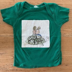 Green Kids T-Shirt with Turtle Print